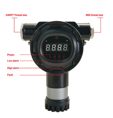 NOx Gas Detector with Electrochemical Sensor 4-20mA RS485 Output for Emission Monitoring