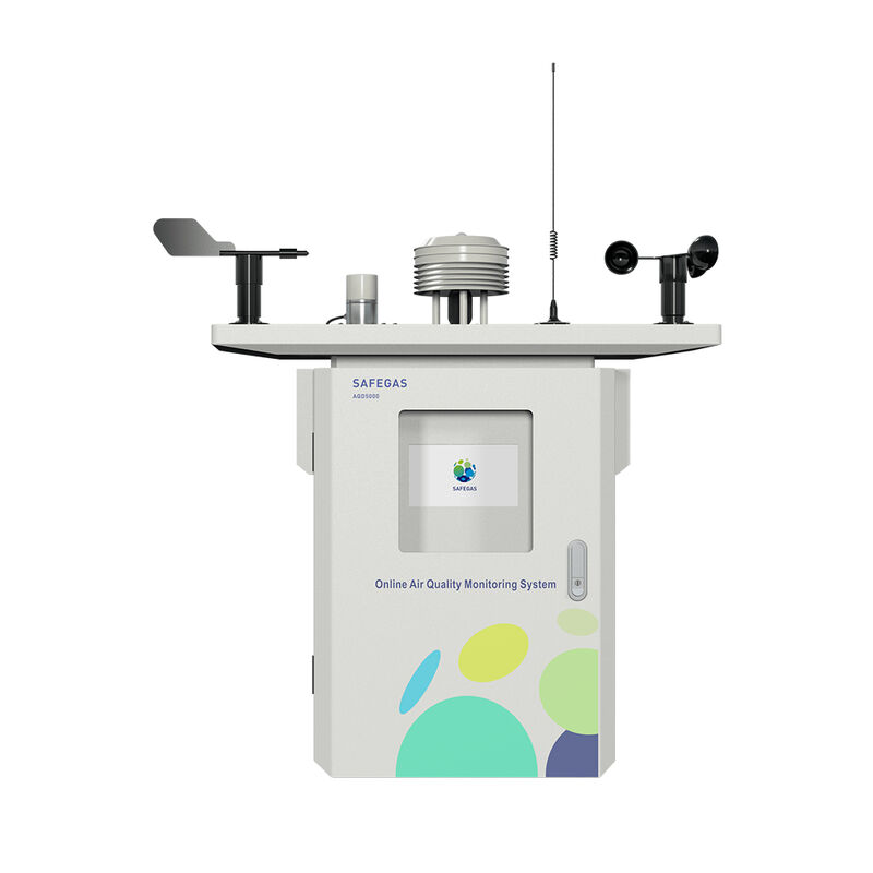 AQD5000 Ambient Air Quality Station with ppb Gas Detection, PM2.5/PM10 Measurement, and Weather Data Collection
